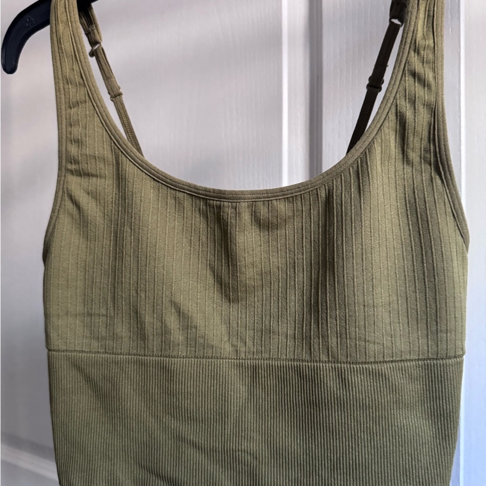PINK Victoria's Secret Olive Sports Bra